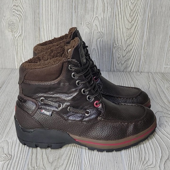 Men's Brown Leather Boots - Picture 2 of 16